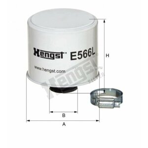 HENGST FILTER E566L E566L_фильтр воздушный компрессора \ Volvo