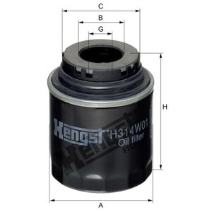 Hengst filter H314W01 фильтр масляный