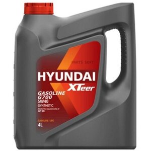 Hyundai-XTEER 1071136 hyundai xteer gasoline G700 5W40 SP, 3,5 л, API SN synthetic, моторное масло синтетическое