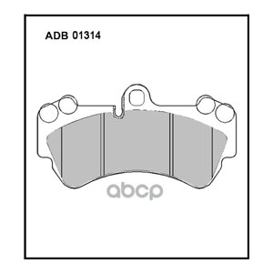 Колодки тормозные дисковые | перед | adb01314 allied nippon арт. ADB01314