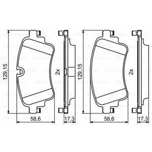 Колодки тормозные дисковые зад Bosch 0 986 494 833