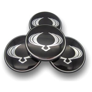 Колпачки заглушки на литые диски КиК SsangYong черный 62/55/10, комплект 4 шт.