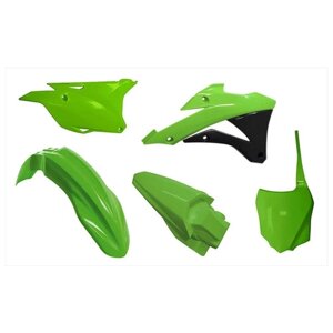 Комплект пластика KX85-100 14-21 зелено-чёрный
