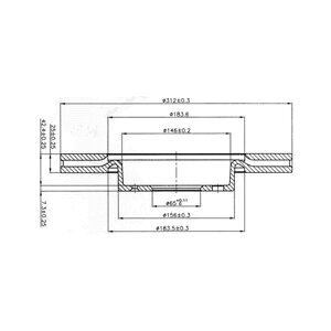 Комплект тормозных дисков передний Allied Nippon ADC1449V для Audi A3, Skoda Octavia, Volkswagen Golf (2 шт.)