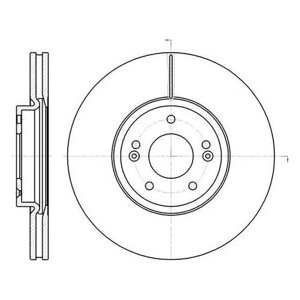 Комплект тормозных дисков передний REMSA 61102.10 для Hyundai Santa Fe (2 шт.)