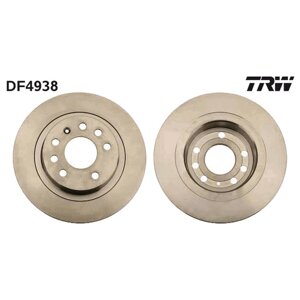 Комплект тормозных дисков задний TRW DF4938 для Opel Astra H, Opel Zafira, Vauxhall Astra (2 шт.)