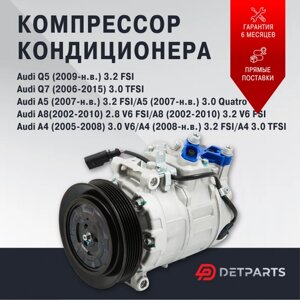 Компрессор кондиционера для AUDI A4(05-08) (8E, B7)-3.0 V6 quattro AUDI A4(08-8K, B8)-3.2FSI AUDI A4(8K, B8)-S4 3.0 TFSI