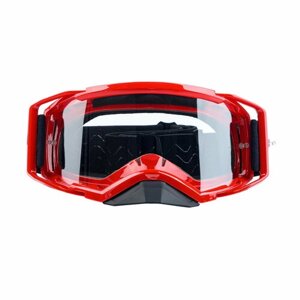 Кроссовые очки (маска) Модель №130, цвет Красный