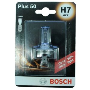 Лампа автомобильная галогенная BOSCH Plus 50 1987301042 H7 12V 55W PX26d 1 шт.