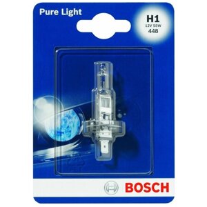 Лампа автомобильная галогенная BOSCH Pure Light 1987301005 H1 12V 55W P14,5s 3200K 1 шт.