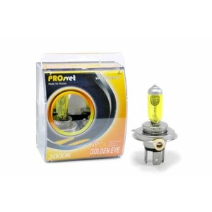 Лампа автомобильная галогенная H4 PROsvet 12v 60/55w P43t Yellow (к-т) 2 шт.