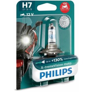 Лампа автомобильная галогенная Philips X-tremeVision Moto 12972XV+BW H7 12V 55W PX26d 3500K 1 шт.