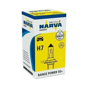 Лампа H7 Range Power 50+ 12V 55W H7 Rp 50+ 12V 55W Px26d C1 Narva арт. 48339 3000