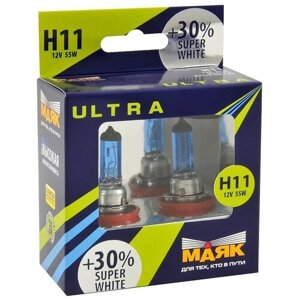 Лампа маяк Active H11 12V 55W PGJ19-2 Super White +30%