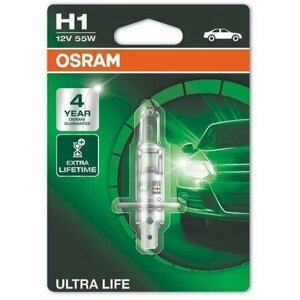 Лампа ULTRA LIFE 12V H1 P14.5s (блистер) (1 шт OSRAM 64150ULT01B