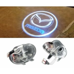 Лазерная проекция для Mazda с логотипом Mazda без сверления