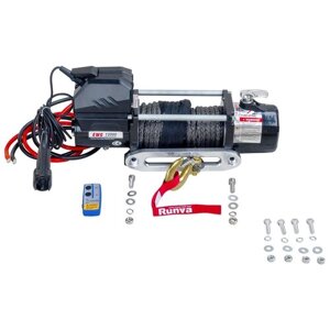 Лебёдка электрическая 12V Magnum 12000 lbs 5443 кг (синтетический трос)