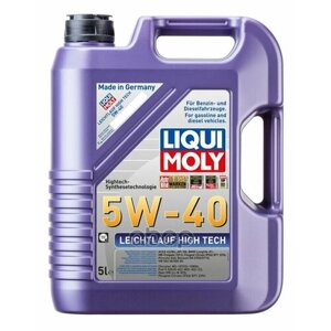 LIQUI MOLY Масло Моторное 5W-40 5Л Sp A3/B4 "Leichtlauf High Tech"Синтетика)