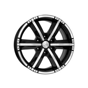 Литые колесные диски КиК (K&K) Окинава 7.5x17 6x139.7 ET25 D106.1 Чёрный глянцевый с полированной лицевой частью (r25982)