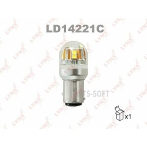 Lynxauto LD14221C лампа светодиодная LED P21/5W S25 12V BAY15d 6800K canbus