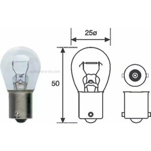 Magneti marelli 008506100000 лампа накаливания P21W 12V