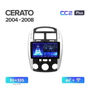 Магнитола Teyes CC2 Plus 3/32 Киа Серато 1 LD For Kia Cerato 1 LD 2004 - 2008