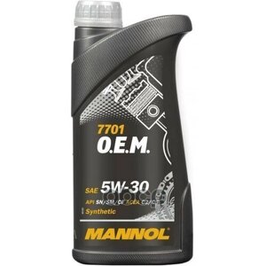 MANNOL 7701 Mannol O. e. m. For Chevrolet Opel 5W-30 1 Л. Синтетическое Моторное Масло 5W30