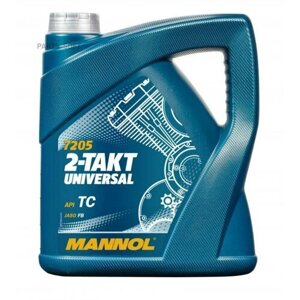 Mannol MN72054 7205 mannol 2-TAKT universal 4 л. минеральное моторное масло для 2т двигателей