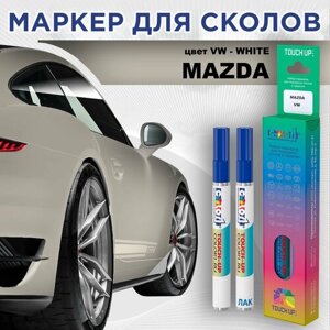 Маркер с краской COLOR1 для MAZDA, цвет VW - WHITE