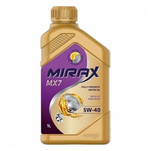 Масло Моторное Синтетическое Mirax Mx7 Sae 5w-40 Acea A3/B4 Api Sl/Cf 1л MIRAX арт. 607024