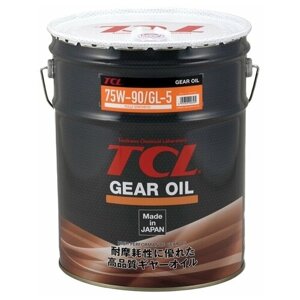 Масло трансмиссионное TCL Gear Oil 75w90 синтетическое, GL-5, 20л, арт. G0207590