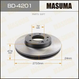 MASUMA BD-4201 BD-4201_диск тормозной передний! Mazda 323/6/626 1.8/2.0/2.0TD 98>