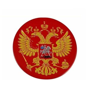 Металлическая наклейка на авто герб россии шильдик