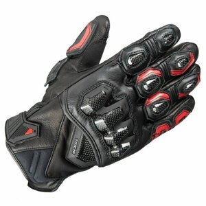 Мотоперчатки кожаные Taichi HIGH PROTECTION Black/Black/Red, M