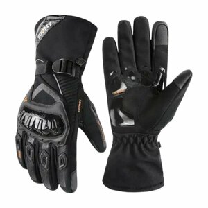 Мотоперчатки перчатки теплые Suomy WP-02 для мотоциклиста на мотоцикл скутер мопед квадроцикл снегоход, черные, XL