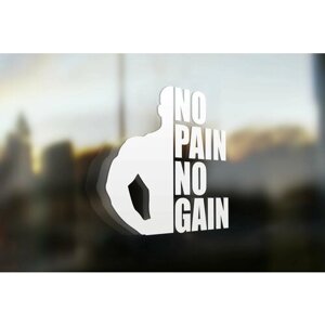 Наклейка на авто No Pain No Gain 25x24