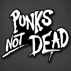 Наклейка на авто "PUNKS NOT DEAD - Панки не умирают" 24x19 см