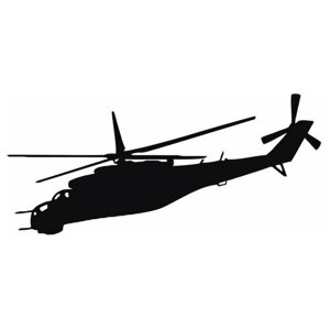 Наклейка на авто Вертолет 20x9 см