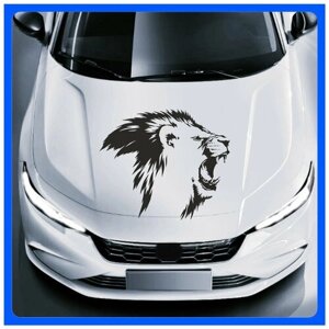 Наклейки на автомобиль на кузов на стекло авто на стекло на кузов автомобиля Fury Lion Львиная ярость 70х60 см