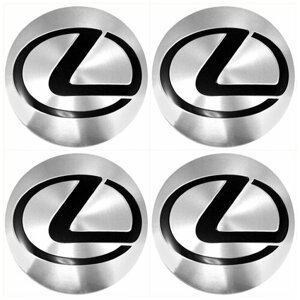 Наклейки на колесные диски Лексус хром / Наклейки на колесо / Наклейка на колпак / Lexus chrome D-54 mm
