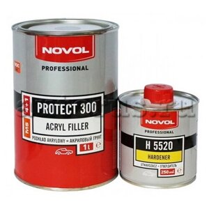 NOVOL 37011 NOVOL protect300 4+1 серый грунт MS (к-т 1л + отв. 0,25л (арт. 35822