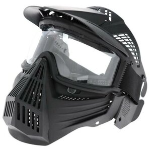 Очки-маска для езды на мототехнике, разборные, визор прозрачный, козырек, черный 5350972