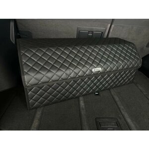 Органайзер для багажника Renault / рено / Кофр 80х30х30, сумка, саквояж, ящик, черный с черной отстрочкой