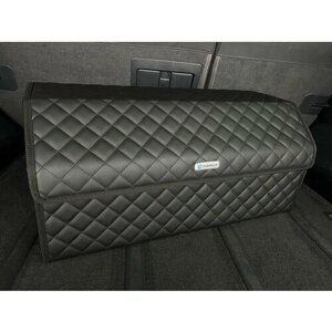Органайзер для багажника Volkswagen / Фольксваген / Кофр 70х30х30, сумка, саквояж, ящик, черный с черной отстрочкой