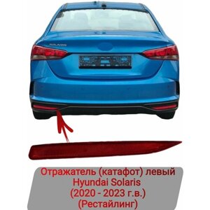 Отражатель (катафот) левый Hyundai Solaris (2020 - 2023 г. в.)