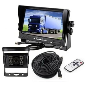 Парковочный авто-монитор TFT-LCD с камерой 12V/24V для грузовиков, автобусов, спецтехники, сельхозтехники (1 камера)