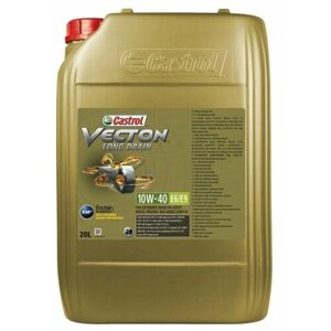 Полусинтетическое моторное масло Castrol Vecton Long Drain 10W-40 E6/E9, 20 л