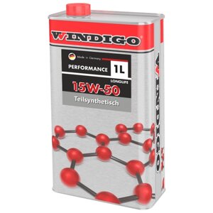 Полусинтетическое моторное масло windigo performance 15W-50, 1 л