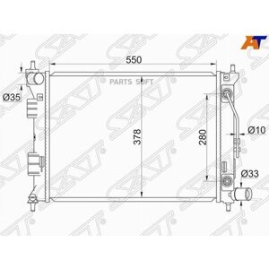 Радиатор Hyundai Creta 15-20 / Elantra 10-16 / Kia Ceed 12-18 / Cerato 08-20 / Soul 08-19 / Hyundai SAT SG-HY00011 | цена за 1 шт