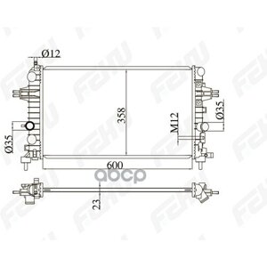 Радиатор Охлаждения (Сборный) Opel Astra H (04-Zafira B (05-1.6I/1.8I Mt FEHU арт. FRC1109M